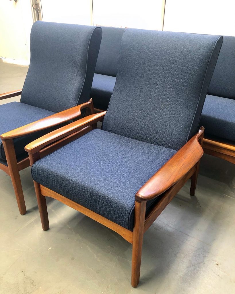Restore and reupholster two Fler armchairs (part of a suite)... see more