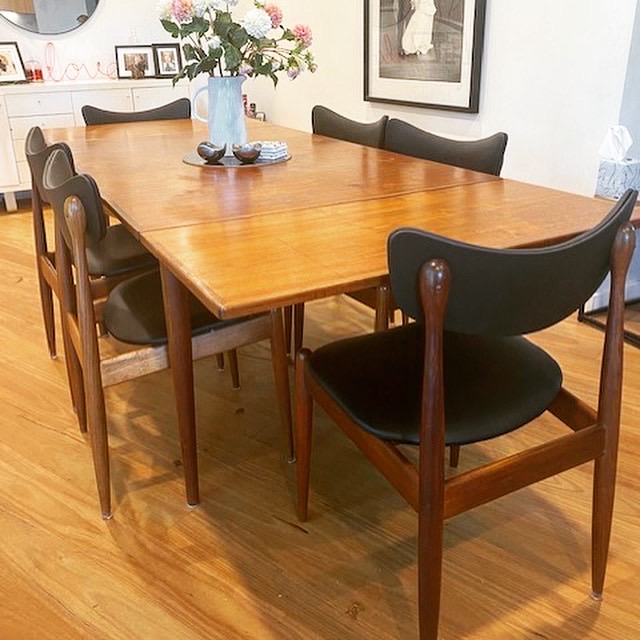 Mid Century Restoration, Recover Dining Chairs Leather